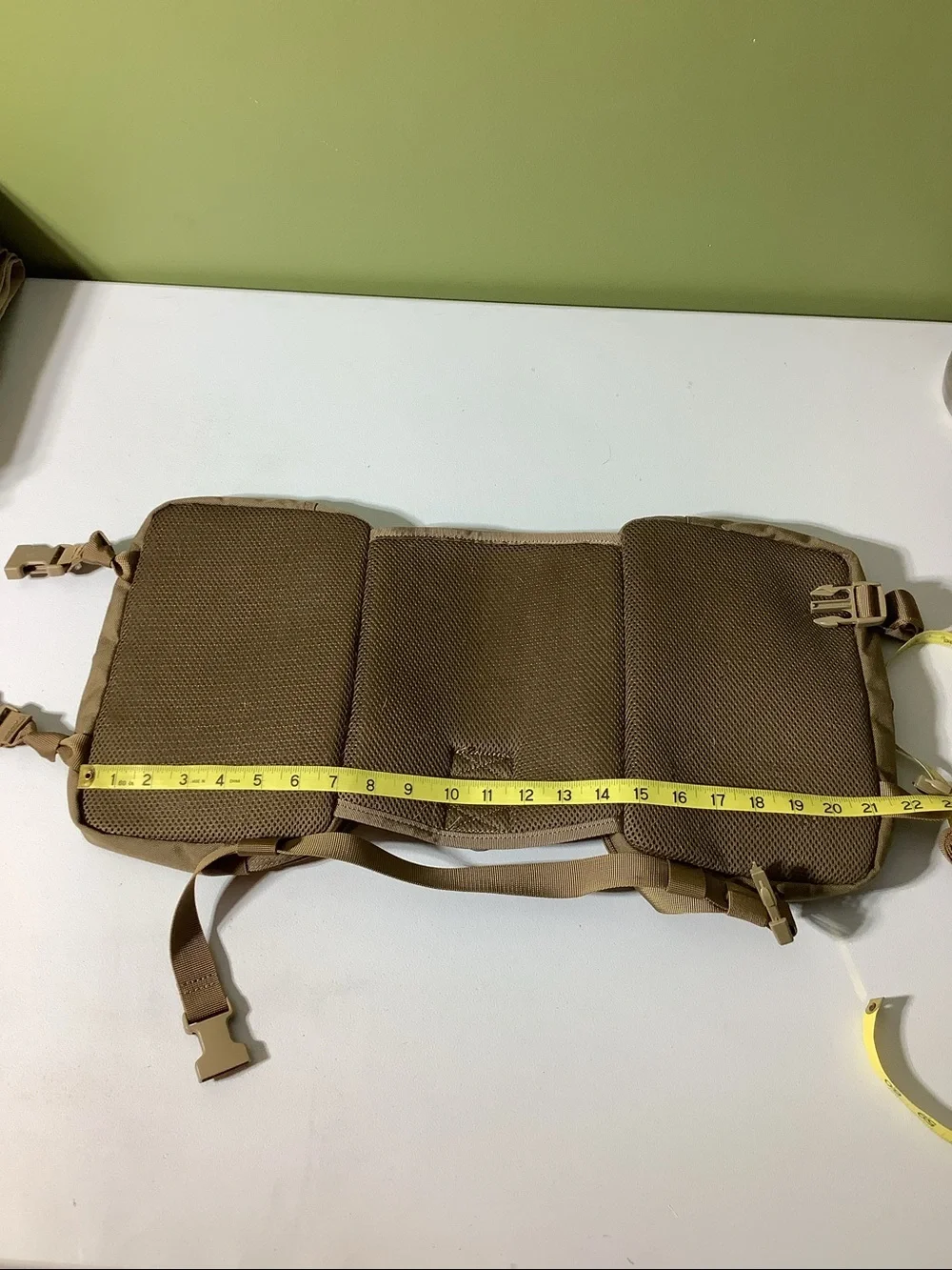 One Tigris khaki tactical pack for dogs